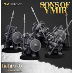 Dwarf Rangers x7 + command group - Bigusson- Druk 3d- Highlands Miniatures