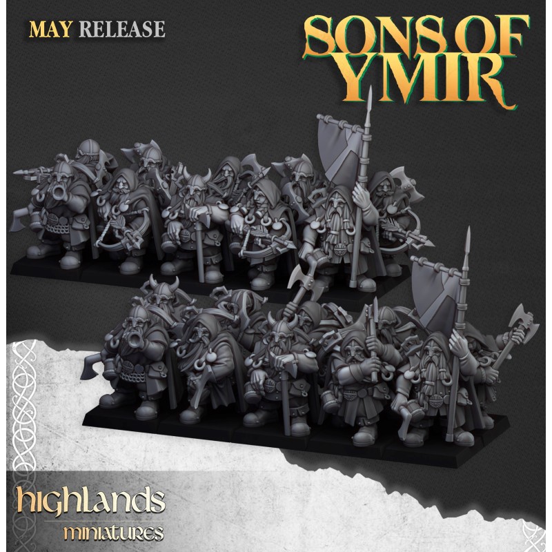 Dwarf Rangers x7 + command group - Bigusson- Druk 3d- Highlands Miniatures Dwarf Rangers x7 + command group - Bigusson- Druk 3d- Highlands Miniatures