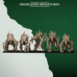 Forest Golems x5 | 32mm 28mm | Highlands Miniatures | Wood Elves | Tabletop