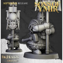 Dwarf Kingsguard Unit x7 + cmd - Bigusson - Druk 3d - Highlands Miniatures