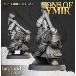 Dwarf Kingsguard Unit x7 + cmd - Bigusson - Druk 3d - Highlands Miniatures