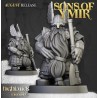 Dwarf Veterans Unit x7 + cmd - Bigusson - Druk 3d - Highlands Miniatures