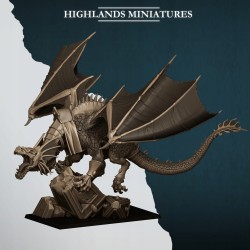 Aegean Elf Great Mage on Dragon - Bigusson - druk 3d - Highlands Miniatures