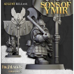 Dwarf Veterans Unit x7 + cmd - Bigusson - Druk 3d - Highlands Miniatures