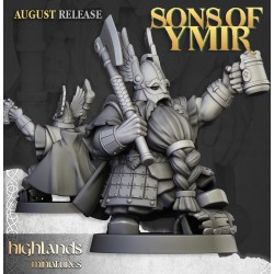 Dwarf Veterans Unit x7 + cmd - Bigusson - Druk 3d - Highlands Miniatures