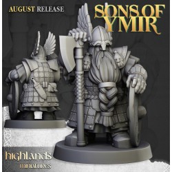 Dwarf Veterans Unit x7 + cmd - Bigusson - Druk 3d - Highlands Miniatures