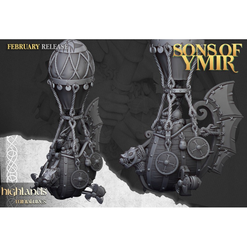 Dwarf Flying Machine - Druk 3d - Highlands Miniatures Dwarf Flying Machine - Druk 3d - Highlands Miniatures