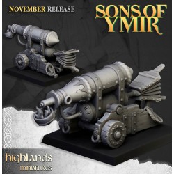 Dwarf Flamethrower + crew - Druk 3d - Highlands Miniatures