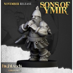 Dwarf Flamethrower + crew - Druk 3d - Highlands Miniatures