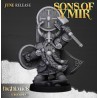 Dwarf Prince with Hammer and Shield - Druk 3d - Highlands Miniatures
