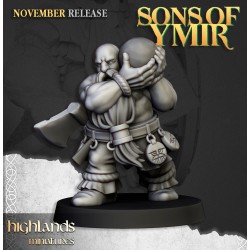 Dwarf Artillery 1 + crew - Druk 3d - Highlands Miniatures