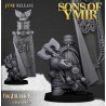 Dwarf Lord with Battle Banner - Bigusson - Druk 3d - Highlands Miniatures