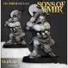 Dwarf Deathseekers x7 +cmd - Bigusson - Druk 3d - Highlands Miniatures