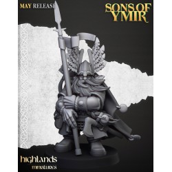 Dwarf Mountain Lord - Bigusson - Druk 3d - Highlands Miniatures
