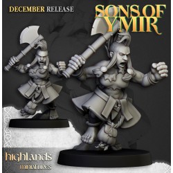 Dwarf Deathseekers x7 +cmd - Bigusson - Druk 3d - Highlands Miniatures