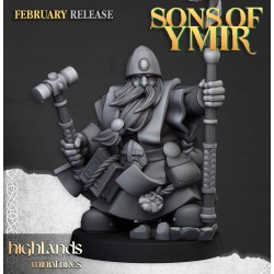 Dwarf Runepriest v1 - Bigusson - Druk 3d - Highlands Miniatures