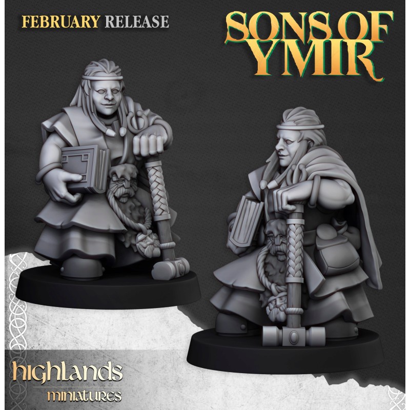 Dwarf Runepriest v2 - Bigusson - Druk 3d - Highlands Miniatures Dwarf Runepriest v2 - Bigusson - Druk 3d - Highlands Miniatures