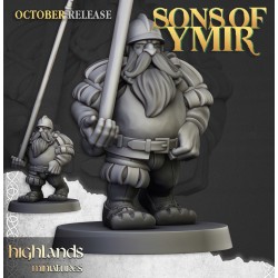 Dwarf Pikemen Unit x7 + 3 cmd - Bigusson - Druk 3d - Highlands Miniatures