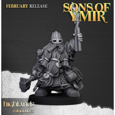 Dwarf Runemaster 2 - Bigusson - Druk 3d - Highlands Miniatures
