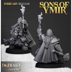 Dwarf Runemaster 2 - Bigusson - Druk 3d - Highlands Miniatures