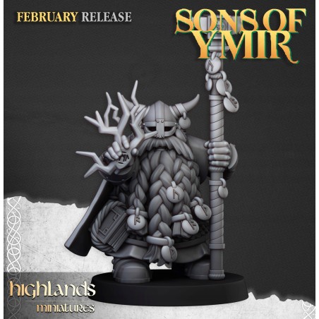 Dwarf Runemaster 1 - Bigusson - Druk 3d - Highlands Miniatures