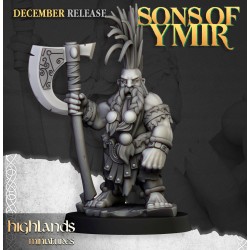 Dwarf Giantseeker - Bigusson - Druk 3d - Highlands Miniatures