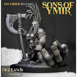 Dwarf Giantseeker - Bigusson - Druk 3d - Highlands Miniatures