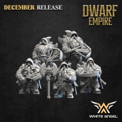 DWARF RANGER x 7 + 3 cmd - Bigusson - Druk 3D - White Angels