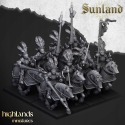 Sunland Cavalry x 2 + 3 grupa dowodzenia - druk 3d - Highlands Miniatures