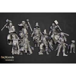Inquisitorial Band x 9 - Bigusson - Druk 3d - Highlands Miniatures