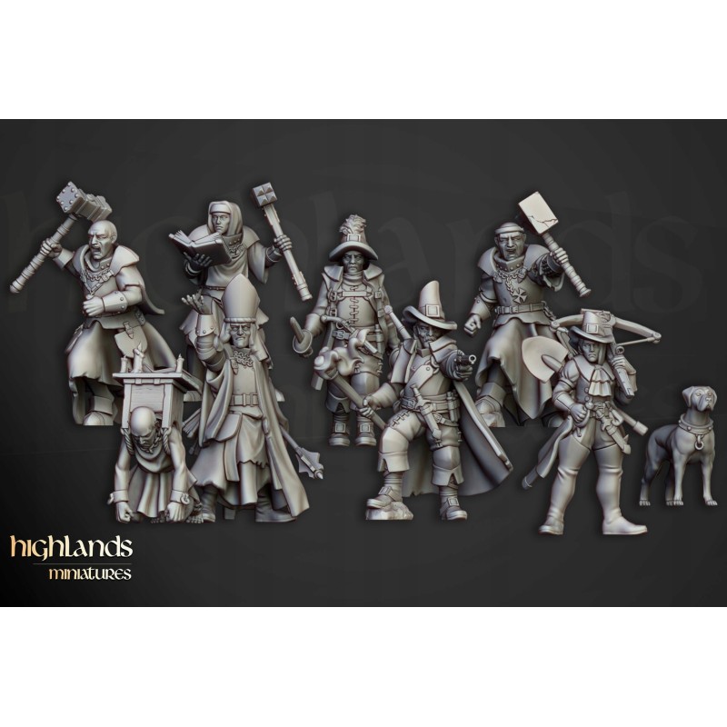 Inquisitorial Band x 9 - Bigusson - Druk 3d - Highlands Miniatures Inquisitorial Band x 9 - Bigusson - Druk 3d - Highlands Miniatures