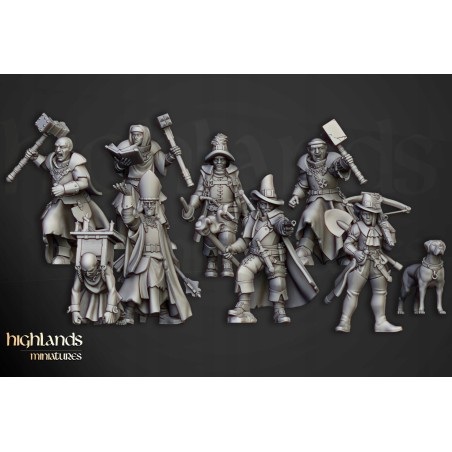 Inquisitorial Band x 9 - Bigusson - Druk 3d - Highlands Miniatures
