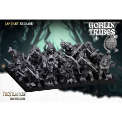 Swamp Goblin with Bows x7 +cmd - Bigusson - Druk 3d - Highlands Miniatures