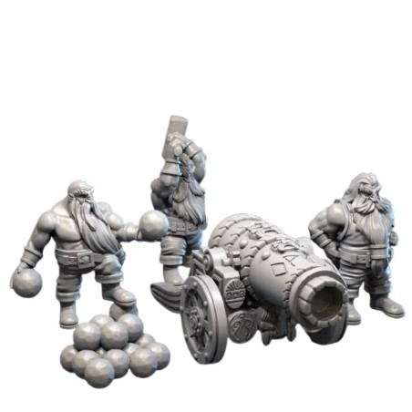 IRON DWARF CANNON tylko załoga Druk 3D
