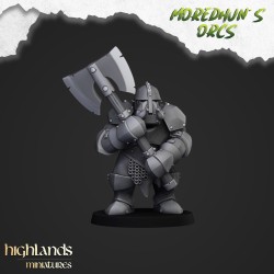 Armoured Orcs x7 +cmd - Bigusson - Druk 3d - Highlands Miniatures