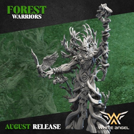 OLD TREEDRUID | 32mm/28mm | White Angel Miniatures | Wood Elves | Tabletop