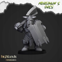 Armoured Orcs x7 +cmd - Bigusson - Druk 3d - Highlands Miniatures