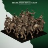 Mounted Feral Archers x10 |Wood Elfves |Highlands Miniatures