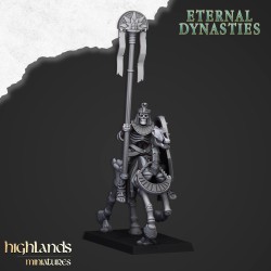 Ancient Skeletal Cavalry with Bows x 7 + command - Highlands Miniatures