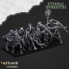 Ancient Skeletons with Bows x7 + command - Highlands Miniatures