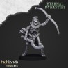 Ancient Skeletons with Bows x7 + command - Highlands Miniatures