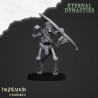 Ancient Skeletons with Bows x7 + command - Highlands Miniatures