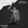 Ancient Skeletons with hand weapons x7 + command - Highlands Miniatures