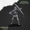 Ancient Skeletons with Bows x7 + command - Highlands Miniatures