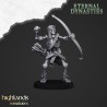 Ancient Skeletons with Bows x7 + command - Highlands Miniatures
