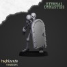Ancient Skeletons with hand weapons x7 + command - Highlands Miniatures