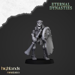 Ancient Skeletons with Spears x7 + command - Highlands Miniatures