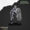 Ancient Skeletons with hand weapons x7 + command - Highlands Miniatures
