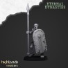 Ancient Skeletons with Spears x7 + command - Highlands Miniatures