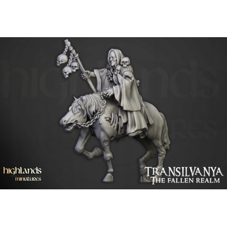 The Necromancer on horse - Bigusson - Druk 3d - Highlands Miniatures